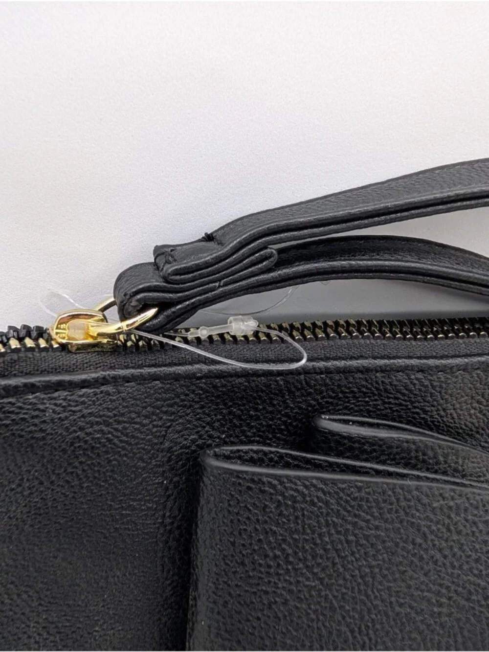 Betsey Johnson Black Pebble Faux Leather wristlet Clutch Bow Mall goth coquette